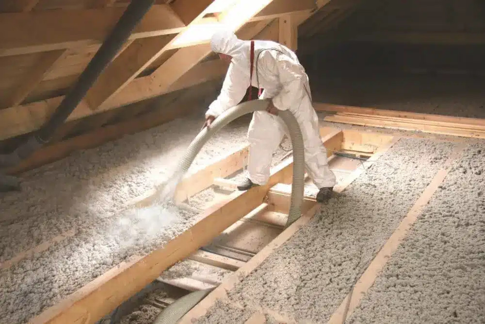 cellulose projetée, isolation combles à Castanet